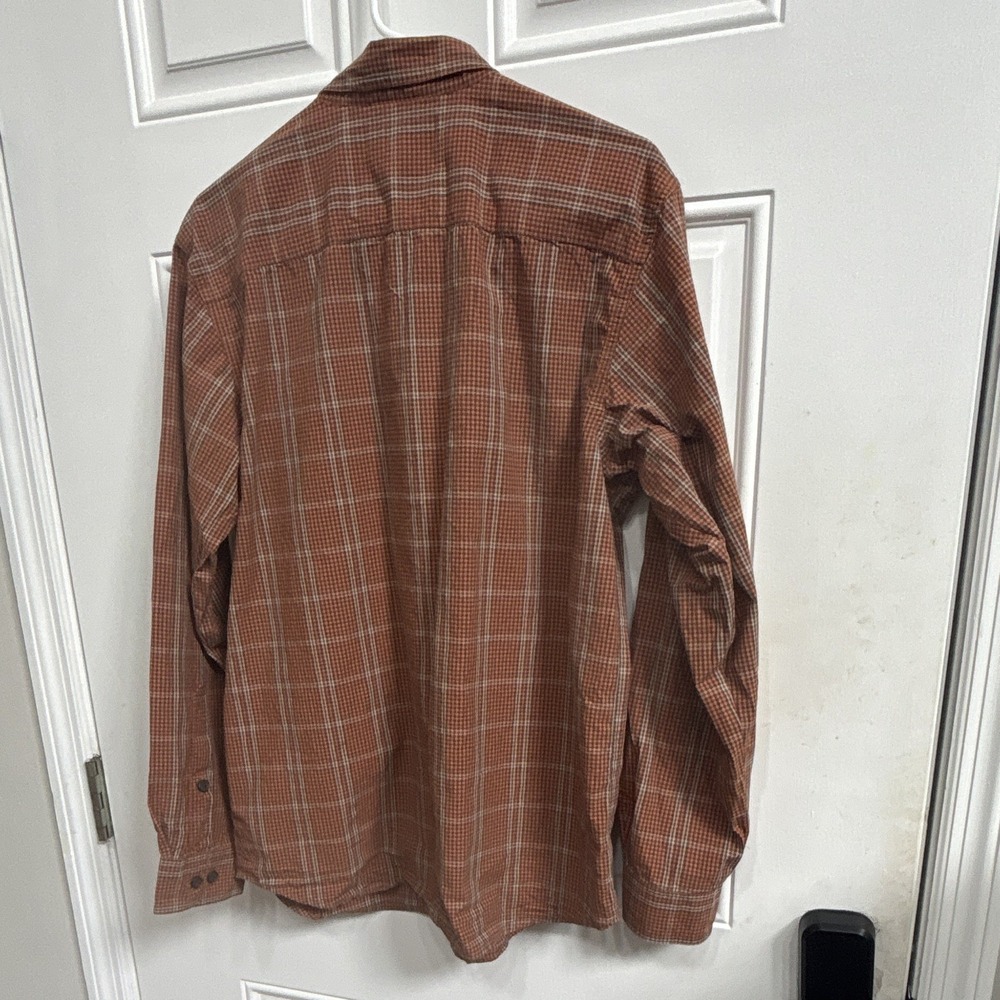 Columbia Shirt Mens M Big Red Plaid Long Sleeve Casual Outdoor Camping Hiking - Picture 3 of 5